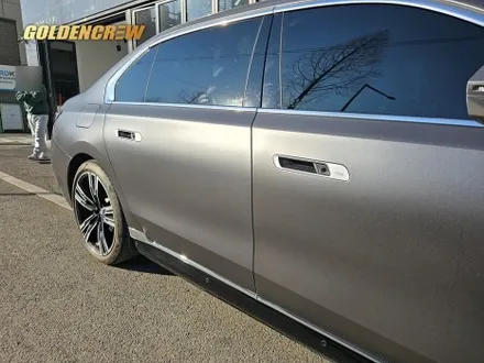 강서 광명 bmw i7 전체랩핑 사틴 다크 그레이 시공기｜고급감 끝판왕 / 서울 강서구 공항동