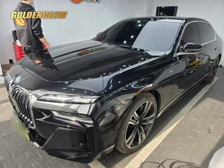 강서 광명 bmw i7 전체랩핑 사틴 다크 그레이 시공기｜고급감 끝판왕 / 서울 강서구 공항동