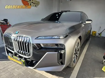 강서 광명 bmw i7 전체랩핑 사틴 다크 그레이 시공기｜고급감 끝판왕 / 서울 강서구 공항동