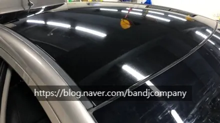 올 뉴 모닝 사이드미러 루프스킨 유광블랙 브라운 라이트필름 시공_강서랩핑_염창동랩핑 / 서울 강서구