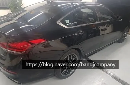 포스나는 현대 G80 스포츠 유광블랙 메탈릭 전체랩핑_서울랩핑_가양랩핑 / 서울 강서구