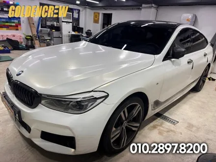 영등포 BMW 6GT 전체랩핑 필름은 3M 사틴화이트알루미늄 / 서울 강서구