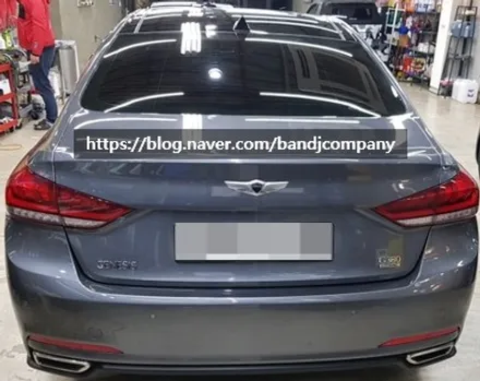 현대 고급차 제네시스 G80 깔끔한 화이트 펄 시공기_강서구랩핑_마곡나루랩핑 / 서울 강서구
