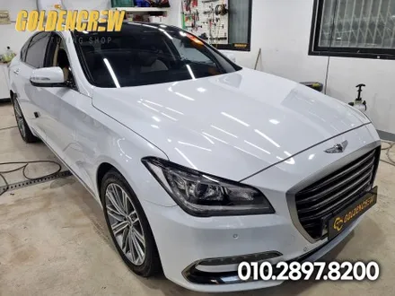 제네시스 G80 루프스킨 유광블랙 3M2080 부천랩핑 시공 / 서울 강서구