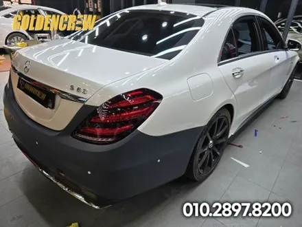벤츠 s63amg 부천에서 시공한 사틴화이트 전체랩핑 / 서울 강서구 공항동