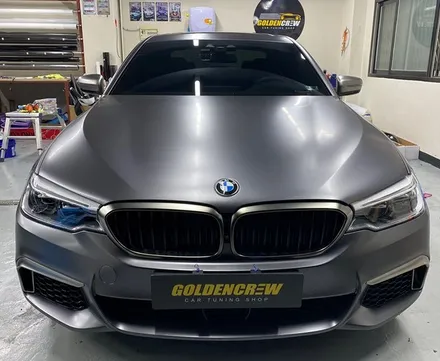 BMW M550d 사틴다크그레이!#전체랩핑#PPF#프론트패키지#부분랩핑#데칼#유리막코팅#크롬다이#크롬죽이기 / 서울 강서구