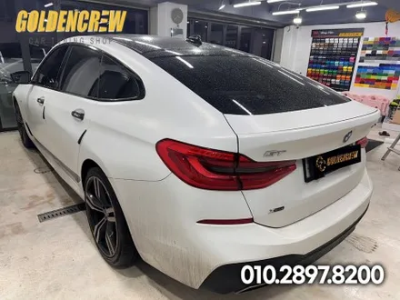 영등포 BMW 6GT 전체랩핑 필름은 3M 사틴화이트알루미늄 / 서울 강서구