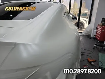 벤츠 gt43amg 인기필름 사틴화이트펄로 신차출고시 전체랩핑 / 서울 강서구 공항동