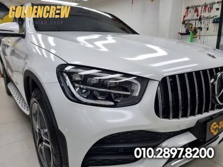 다이아몬드 화이트 전체랩핑 시공으로 이쁘게 변신한 벤츠 GLC300E / 서울 강서구