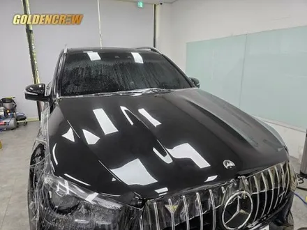 벤츠 gle53 amg 본넷 ppf 시공｜석회물 낙하로 손상된 기존 ppf 제거 / 서울 강서구 공항동