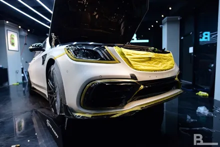 벤츠 S63AMG 만소리 범퍼 PPF로 안심, BASE에서! / 광명시 일직동