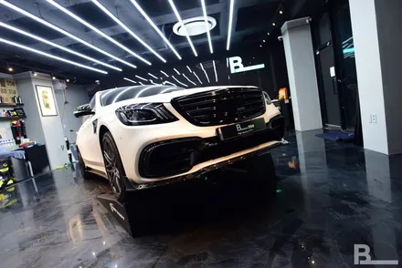 벤츠 S63AMG 만소리 범퍼 PPF로 안심, BASE에서! / 광명시 일직동