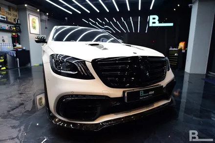 벤츠 S63AMG 만소리 범퍼 PPF로 안심, BASE에서! / 광명시 일직동