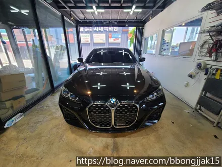 포항 경주 랩핑 BMW 4시리즈 그릴 부분 랩핑으로 한층더 스포티하게 꾸며보았다. / 포항, 경주