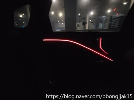 포항 경주 기아 페이스리프트 K8 실내 엠비언트라이트 ( 기본셋 + 조그다이얼 + 도어컵 + 중앙콘솔 + 도어포켓 + 풋등 + 순정연동 )및 도어스팟 & 도어스커프 이식을 하다 / 포항, 경주