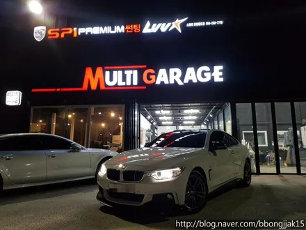 BMW 4시리즈 루프스킨 작업 및 사이드 데칼 스티커 시공사례후기 포항 경주 울산 울진 영덕 신차검수 썬팅 부분랩핑 전체랩핑 / 포항, 경주