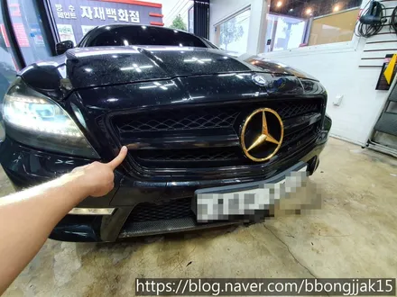 벤츠 CLS63AMG 차량에 크롬죽이기 부분랩핑 및 전조등 테일램프 라이트 필름으로 강력함을 플러스 하다  / 포항 경주 자동차튜닝 / 포항, 경주