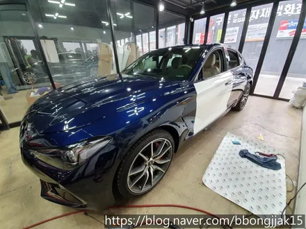 G70 전체랩핑 시공으로 블루에서 새하얀 화이트로 변신하다 / 포항 경주 울산 대구 / 포항, 경주