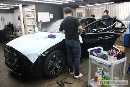인천 루마버텍스 벤츠 E200 비반사필름 볼드하게 시공 / 인천 중구