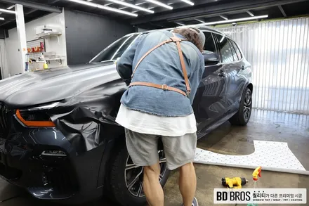 인천랩핑 BMW X5 전체랩핑 사틴블랙 (3M2080) / 인천, 부평, 부천