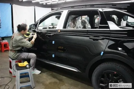 인천 크롬죽이기 쏘렌토 랩핑 고광택 블랙에디션 만들기 / 인천 중구