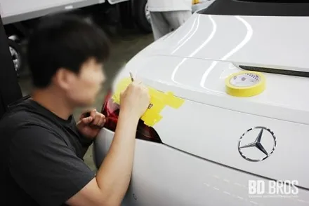 인천랩핑 벤츠SL63 전체랩핑 3M 사틴 골드더스트블랙 + 카본 리뷰 / 인천 중구