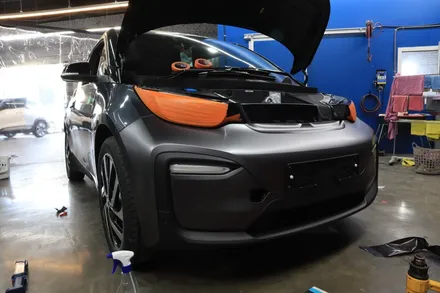 인천랩핑 BMW i3 전체랩핑과 본넷PPF시공으로 포인트 살아있네 / 인천, 부평, 부천