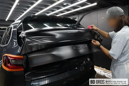 인천랩핑 BMW X5 전체랩핑 사틴블랙 (3M2080) / 인천, 부평, 부천