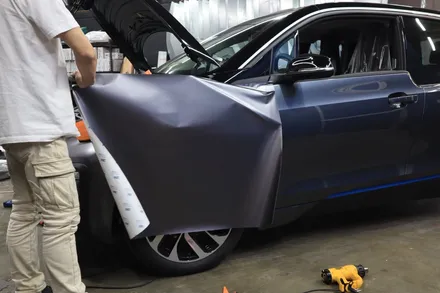 인천랩핑 BMW i3 전체랩핑과 본넷PPF시공으로 포인트 살아있네 / 인천, 부평, 부천
