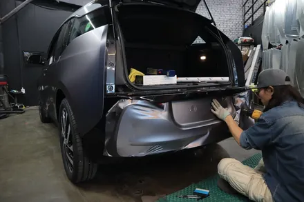 인천랩핑 BMW i3 전체랩핑과 본넷PPF시공으로 포인트 살아있네 / 인천, 부평, 부천