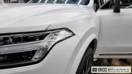 인천 자동차 랩핑 전문 볼보 XC90 전체랩핑 사틴화이트 / 인천, 부평, 부천
