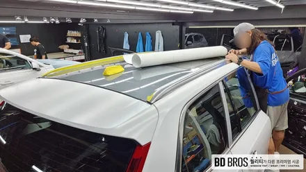 인천 자동차 랩핑 전문 볼보 XC90 전체랩핑 사틴화이트 / 인천, 부평, 부천