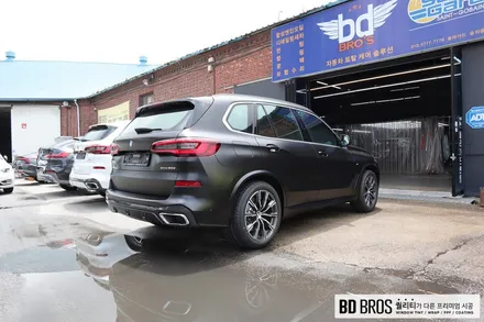 인천랩핑 BMW X5 전체랩핑 사틴블랙 (3M2080) / 인천, 부평, 부천