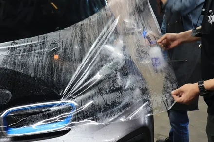 인천랩핑 BMW i3 전체랩핑과 본넷PPF시공으로 포인트 살아있네 / 인천, 부평, 부천