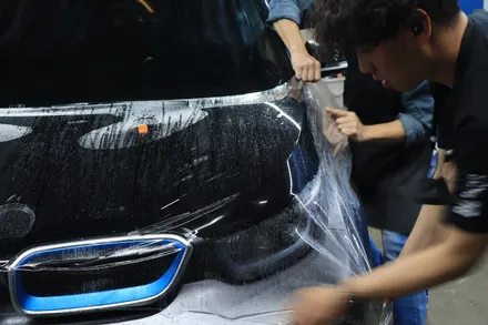 인천랩핑 BMW i3 전체랩핑과 본넷PPF시공으로 포인트 살아있네 / 인천, 부평, 부천