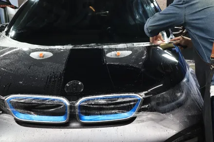 인천랩핑 BMW i3 전체랩핑과 본넷PPF시공으로 포인트 살아있네 / 인천, 부평, 부천
