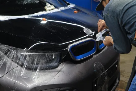 인천랩핑 BMW i3 전체랩핑과 본넷PPF시공으로 포인트 살아있네 / 인천, 부평, 부천