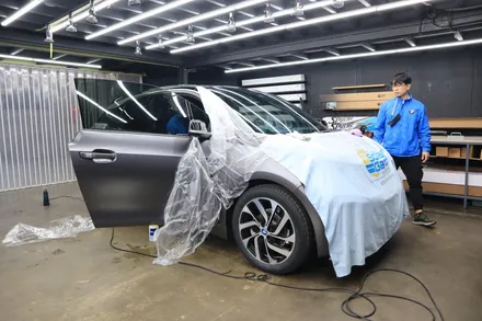 인천랩핑 BMW i3 전체랩핑과 본넷PPF시공으로 포인트 살아있네 / 인천, 부평, 부천