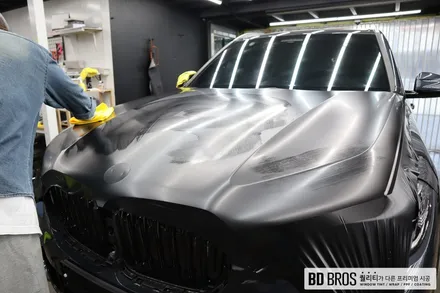 인천랩핑 BMW X5 전체랩핑 사틴블랙 (3M2080) / 인천, 부평, 부천
