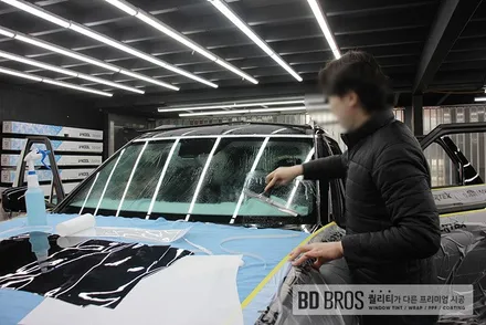 도화동 팰리세이드 썬팅 맛집, 블랙 포스 살리는 루마버텍스 1100/900 시공 / 인천 중구