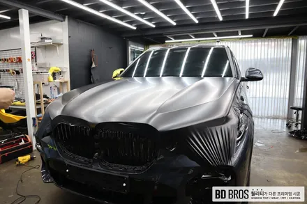 인천랩핑 BMW X5 전체랩핑 사틴블랙 (3M2080) / 인천, 부평, 부천