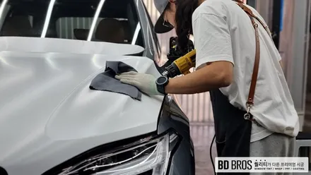 인천 자동차 랩핑 전문 볼보 XC90 전체랩핑 사틴화이트 / 인천, 부평, 부천