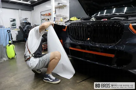 인천랩핑 BMW X5 전체랩핑 사틴블랙 (3M2080) / 인천, 부평, 부천