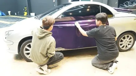 일산 파주 푸조 206cc 베니션 퍼플 전체랩핑으로 새로운 차로 재탄생 / 고양시 덕이동