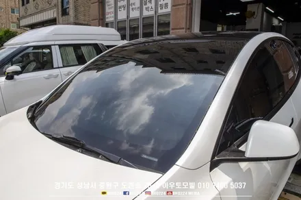 성남 테슬라 모델Y 열차단 썬팅필름 블락포디 빙고 시공하기 / 성남,분당,판교