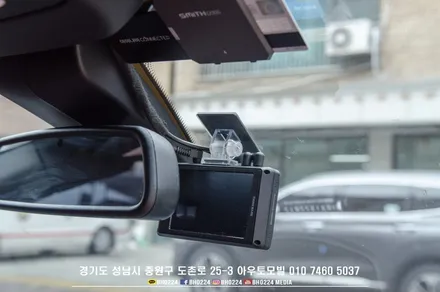 bmw f33 4시리즈 컨버터블 2채널 블랙박스 아크릴 윈드 디플렉터 RGB LED 오픈모듈작업 / 성남,분당,판교
