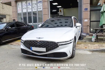 하늘을 담은 성남 블락포디 썬팅필름 비바 스카이블루를 시공한 제네시스 G90 / 성남,분당,판교