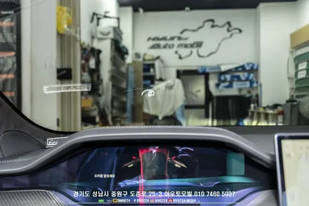 천마력 슈퍼전기차 테슬라 모델s 플레이드 2채널 블랙박스 장착 그리고 HUD / 성남,분당,판교