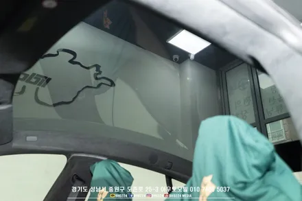 성남썬팅 블락포디 비반사필름 테슬라 모델 S 쉐이빙 시공 / 성남시 중원구 도촌동