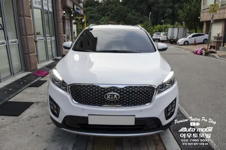 기아 올뉴 쏘렌토R 성남레이노썬팅 시공과 동시에 2채널 블랙박스 QXD950View 장착 / 성남,분당,판교